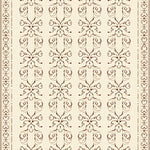 Elegant Interlocking Network with Delicate Scrollwork and Flair (Beige) - ODIKA