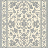 Elegant Damask with Smoke and Beige Tones Ornate Floral Motifs(Beige)