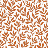 Whimsical Fall Floral Design With Interlocking Abstract Leaf(Brown)