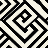 Abstract Chevron Zigzag Herringbone Monochrome(Black)