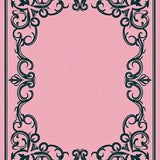 Classic Scrollwork Distressed Embellishment(Pink)