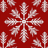Festive Snowflake Winter Holiday Floor(Red)