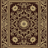 Art Blossom Lattice with Symmetrical Foliage(Brown)