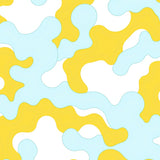 Abstract Cloud Drift Motif Showcasing Fluid Whimsical Shapes(Yellow)