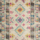Over Dyed Southwestern Border Area with Beige Geometric Art(White)