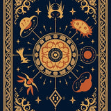 Esoteric Astrology Symbol Floor Covering(Blue)