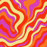 Flame Dance Abstract Expression Fluffy with Flowing Forms(Red)