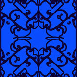 Elegant Swirl Hexagonal Artistic Modern Decorative (Blue)