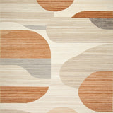 Elegant Area Featuring Intricate Geometric in Earthy Tones(Beige)