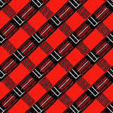 Rustic Cabin Plaid With Twisted Stripe Detailing(Red)