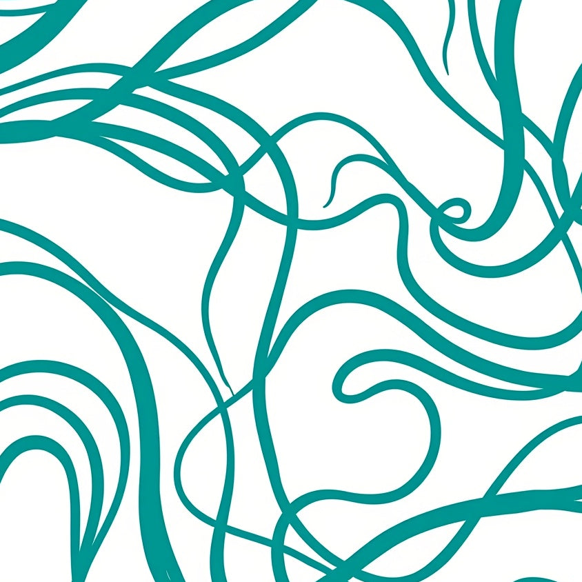 Serenity Tidal Swirl Elegant Contemporary Flowing Motif (Blue) - ODIKA