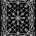 Eclipse Blossom Interlocking Floral Motif with Silver Detailing(Black) - ODIKA