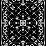 Eclipse Blossom Interlocking Floral Motif with Silver Detailing(Black) - ODIKA