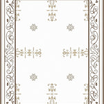 Vintage Inspired Damask with Whimsical Flourish (White) - ODIKA