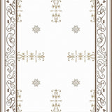Vintage Inspired Damask with Whimsical Flourish (White) - ODIKA