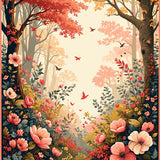 Cheerful Abstract Botanical(Red)