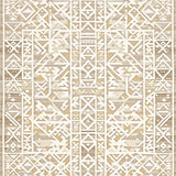Beige Boho Inspired Area With Artisanal Woven Geometric Design(Beige)