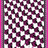 Festive Checkered Holiday Decorative Floor Covering(Pink)