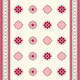 Quatrefoil Motif with Edge Design Floor Cover(Pink)