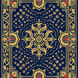 Artisan Day of Remembrance Cat Mask with Wildflower Flourish(Blue)