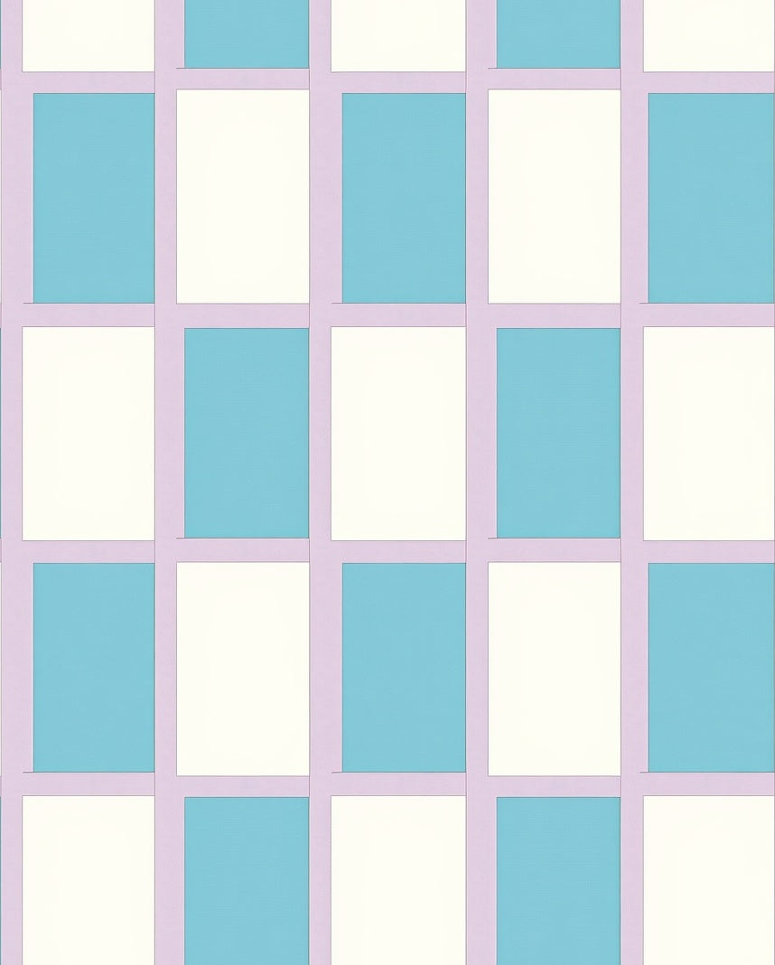 Retro Checkered Motif with Subtle Mood Infused Accents (Purple) - ODIKA