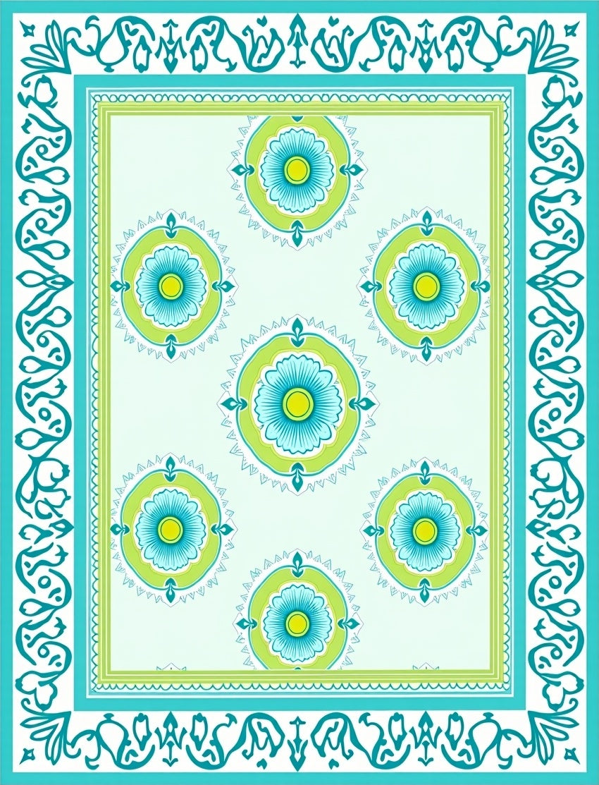 Boho Medallion Whispering Flora Arrangement (Teal) - ODIKA