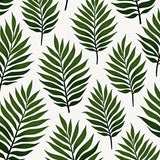 Elegant Botanical Fern Leaf Jungle Nature Inspired Artisan (White)