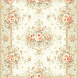 Vintage Inspired Beige with Floral Accents(Beige)