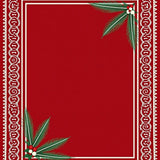 Joyful Season Greeting Pathway Accent With Festive Illustrations(Red)