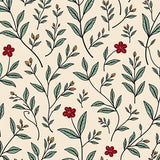 Elegant Arabesque Holiday with Botanical Vine(Ivory)