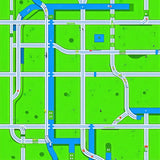 Fun Filled Vibrant Neighborhood Scene(Green)