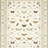 Beige Floral Insect Moth Butterfly(Beige)