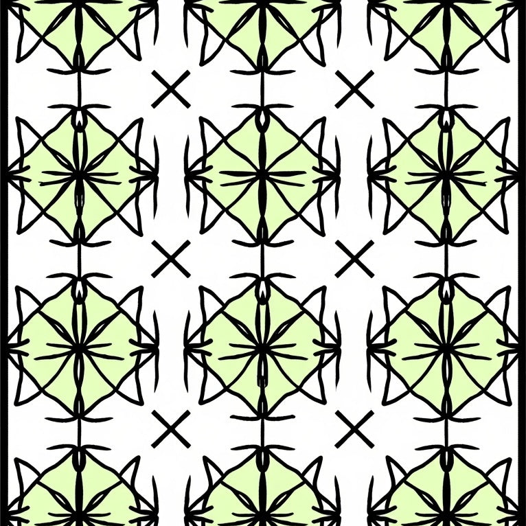 Nordic Trellis Scandinavian Mid Stylish (Green) - ODIKA