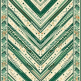 Low Profile Entryway with Beige Canvas and Green Modern Tribal Chevron Art(Green)