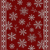 Festive Snowflake with Holly Leaf Accents Holiday Design(Red)