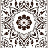 Zen Garden Meditation with Flowing Water Inspired Motifs(Brown)