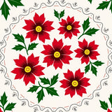 Elegant Poinsettia Blossom Yuletide Welcome Entryway Decoration(Red)