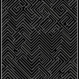 Symmetrical Zigzag Enhanced with Fine Dot Embellishments and Flowing Lines (Black)