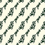 Classic Damask Scrollwork with Floral Motifs (Green) - ODIKA