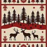 Woodland Cabin Hearth Protection with Deer Design(Brown)