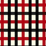Buffalo Tartan Checkered Plaid with Interlocking Grid Motifs(Black)