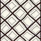 Sophisticated Trellis Network Abstract Symmetrical Basketweave(Brown)