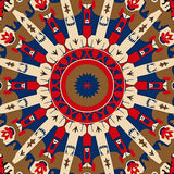 Holiday Toy Soldier Radial Display Decorative Floor Cover(Brown)