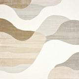 Abstract Waves Area Neutral Tone Indoor Floor(Beige)