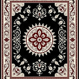 Ornamental Medallion Tapestry with Traditional Artistry(Black)