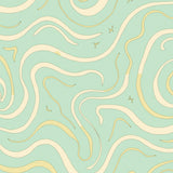 Sophisticated Abstract Waves with Delicate Accents(Ivory)