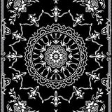 Elegant Floral Medallion Boho Decorative Accent(Black)