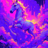 Charming Pastel Unicorn Illustration(Purple)