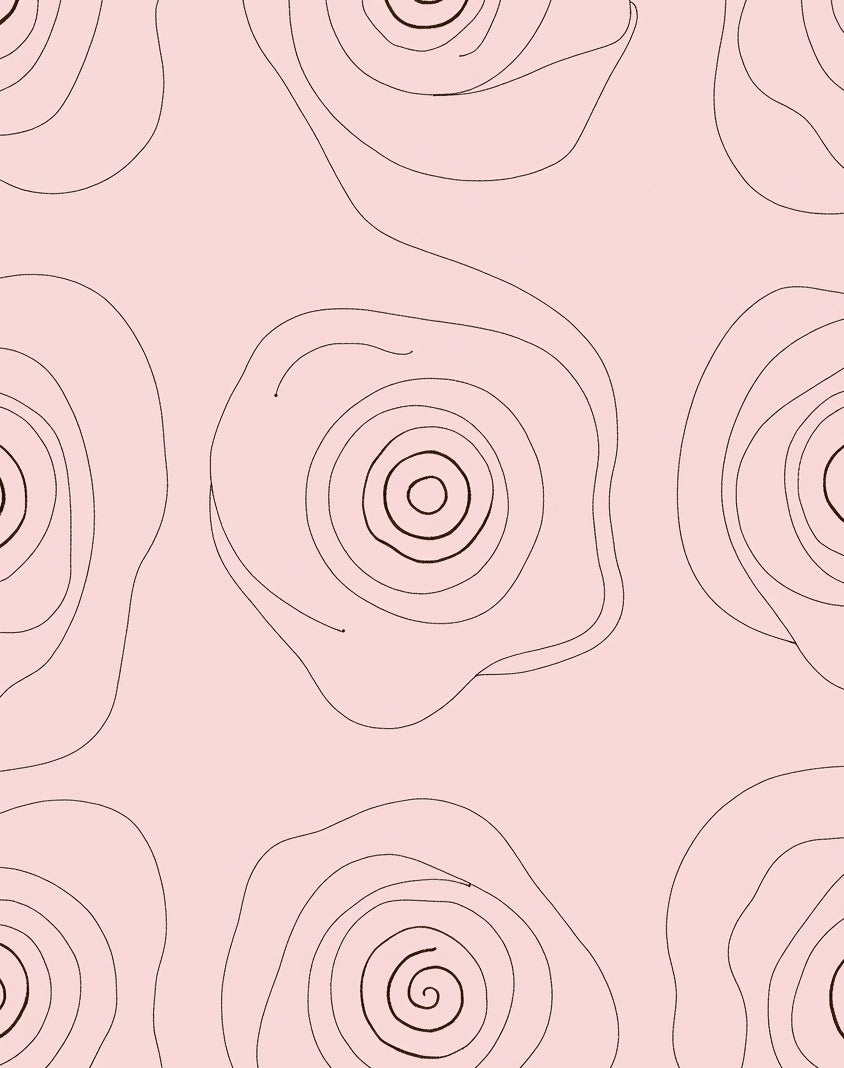 Minimalist Meditative Spiral Overlay with Whispered Lines (Pink) - ODIKA