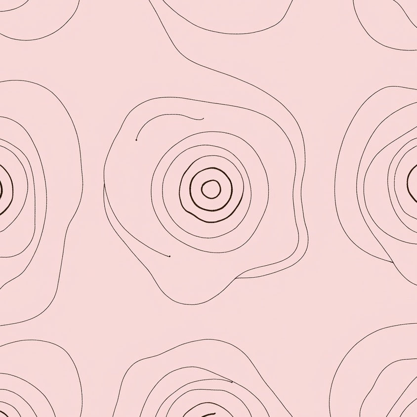 Minimalist Meditative Spiral Overlay with Whispered Lines (Pink) - ODIKA